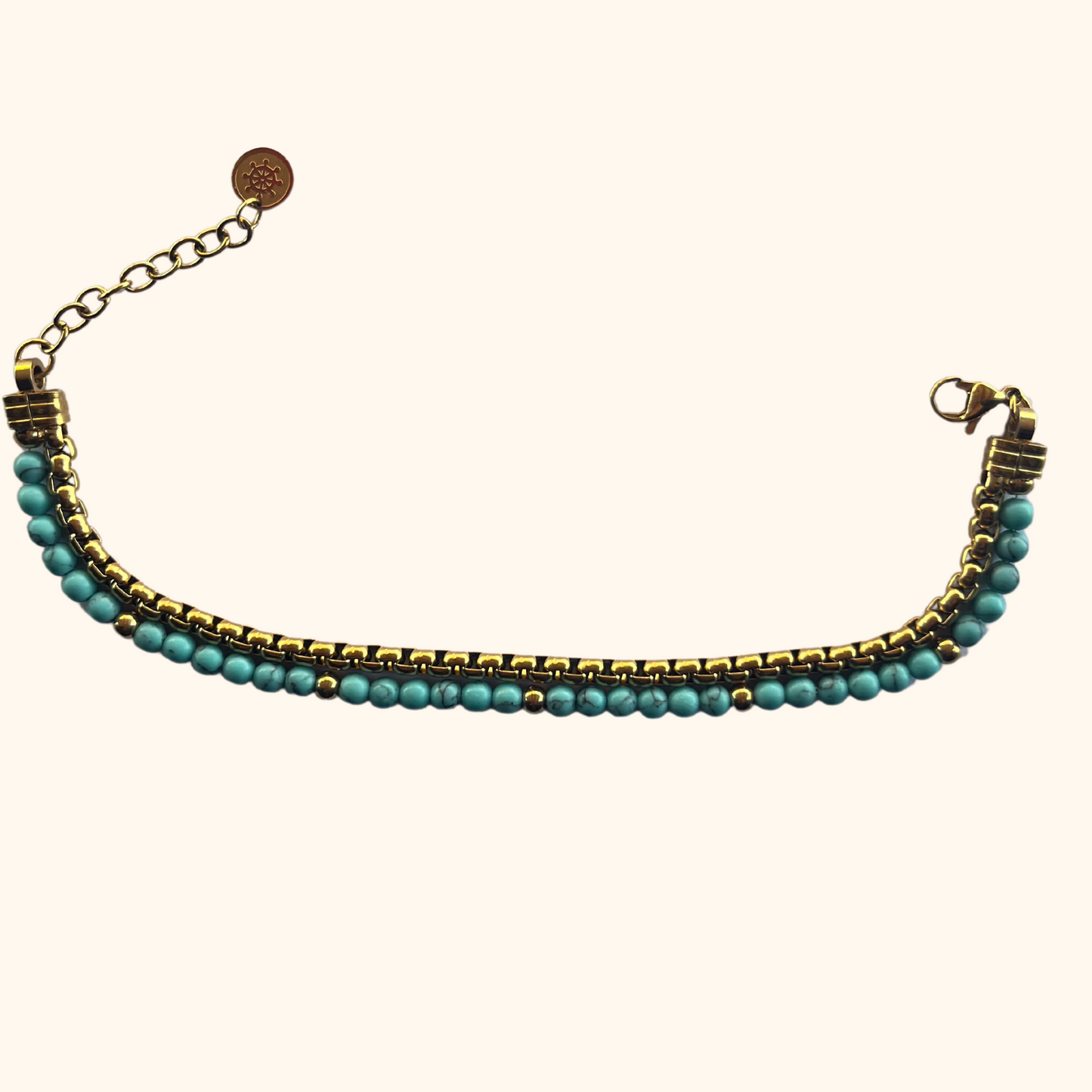 Bracciale: "Sea gold light blue", Plethora of bijoux